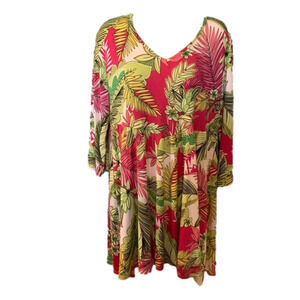 Seven forty two Women’s medium Coral tunic top3/4 sleeve